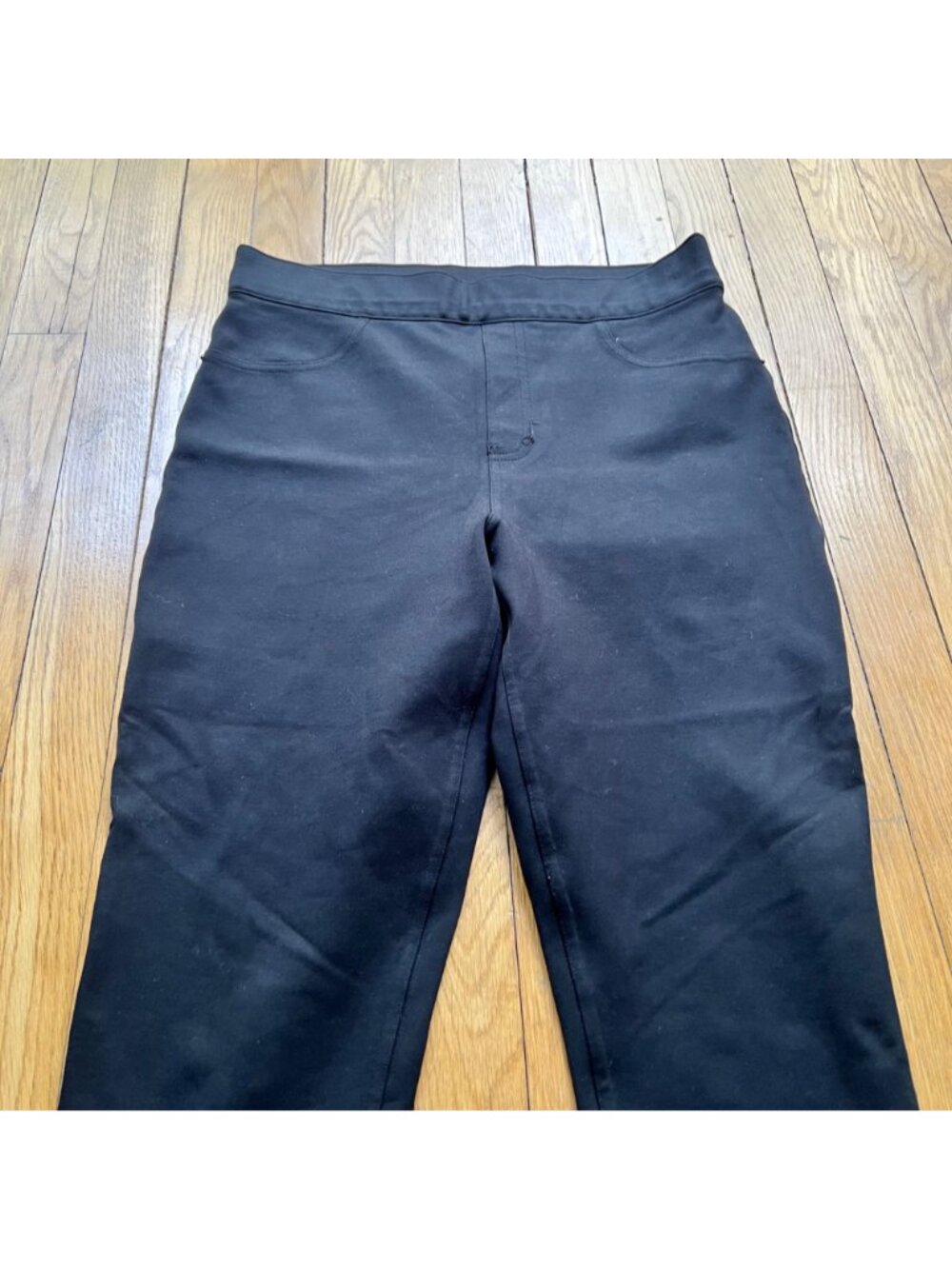 Spanx Size L Classic Black The Perfect Ponte Knit 4-Pocket Pull On Ankle Pants - Picture 3 of 15